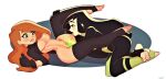 breasts erect_nipples fingering kim_possible kimberly_ann_possible licking_thigh shaved_pussy shego spread_legs stockings thighs yuri