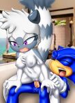 1boy 1boy1girl 1girl animal_ears anthro black_nose blue_fur breasts cum cum_in_pussy cum_inside edit edited erect_nipples furry half-closed_eyes moaning mobius_unleashed nipples open_mouth palcomix penis penis_in_pussy purple_eyes pussy reverse_cowgirl_position sega sex sonic_*(series) sonic_the_hedgehog sonic_the_hedgehog_(series) tail tangle_the_lemur testicle tongue vaginal white_fur