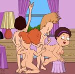  2_girls beavis beavis_and_butt-head bedroom butt-head crossover family_guy fellatio from_behind funny gif guido_l nude patty_peterson ruth_cochamer score 