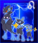 3girls anthro feline female furry luxio luxray nintendo pokemon shinx