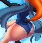 1girl ass ass_focus ben_10 big_ass bubble_butt butt_focus cartoon_network cloak clothed clothing dat_ass fat_ass female_only floating future_gwen_tennyson gwen_tennyson huge_ass large_ass leotard n-kosi n-kosi_(coloring) orange_hair sexy sexy_ass shoes thick_ass thick_thighs wide_hips