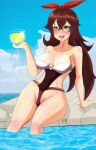 amber_(genshin_impact) ass big_ass big_breasts bikini breasts genshin_impact hips inkrait_(artist) swimsuit wide_hips