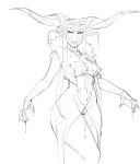  1girl breasts cropped_legs cum cum_on_body cum_on_breasts cum_on_upper_body cumdrip curvy facial final_fantasy final_fantasy_viii highres large_breasts legoman lips lm_(legoman) long_hair monochrome nipples pointy_hair sketch solo twintails ultimecia 