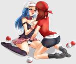 bandanna blue_eyes blue_hair brown_hair creatures_(company) dawn_(pokemon) fingering game_freak haruka_(pokemon) hat hikari_(pokemon) humans_of_pokemon may_(pokemon) nintendo pokemon pokemon_(anime) pokemon_(game) pokemon_black_and_white pokemon_bw pokemon_diamond_pearl_&_platinum pokemon_dppt short_hair yuri