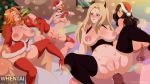 anal anal_penetration ass big_breasts bleach blonde_hair blush breasts brown_eyes brown_hair cana_alberona christmas christmas_outfit crossover fairy_tail group_sex huge_breasts inusen nami_(one_piece) naruto nipples one_piece orange_hair orgy penis pussy rangiku_matsumoto santa_costume santa_hat sex stocking tsunade whentai