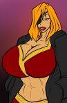 eyepatch gigantic_breasts jonfreeman milf orange_eyes orange_hair sexy sexy_body sexy_breasts