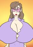 brown_eyes brown_hair gigantic_breasts jonfreeman milf sexy sexy_body sexy_breasts sunglasses