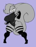  1girl alternate_costume cosplay furry impossible_clothes leotard psylocke psylocke_(cosplay) revealing_clothes sandy_cheeks spongebob_squarepants 