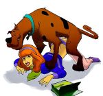 anal ass_up beastiality bottomless canine clothed daphne_blake doggy_position dress dress_lift from_behind hairband hanna-barbera high_heels orange_hair panties_aside redhead scooby scooby-doo scooby_snacks shoes stockings tagme white_background