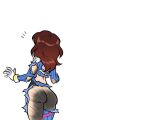 butt_expansion d.va d.va_(overwatch) embarrassed embarrassed_nude_female embarrassing enf overwatch ripped_clothes torn_clothes torn_clothing