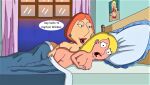  bed connie_d&#039;amico family_guy futanari hermaphrodite lois_griffin nude surprised 