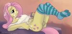 anthro blush cum cum_on_face cum_on_hands equine fluttershy friendship_is_magic furry futanari my_little_pony penis stockings