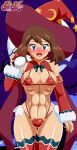  alluring athletic_female blue_eyes brown_hair female_abs fit_female haruka_(pokemon) may may_(pokemon) nintendo pk-studios pokemon pokemon_(anime) pretty_kute skimpy skimpy_outfit 