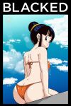 1girl apple_butt ass big_ass big_breasts bikini bikini_bottom bikini_top blacked breasts chichi dragon_ball dragon_ball_z female female_only looking_at_viewer milf orange_bikini orange_bikini_bottom orange_bikini_top shounen_jump slut slutty_outfit tagme whore