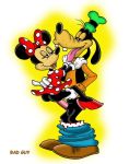 bad_guy bad_guy_(artist) disney goofy minnie_mouse white_background