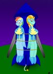 2girls anthro friendship_is_magic lightning_dust my_little_pony ponyboom rainbow_dash rope tied_up