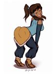 ass ass_bounce avatar:_the_last_airbender blush bouncing_ass bouncing_breasts breasts bubble_butt dancing dark-skinned_female dark_skin gif jiggle k-y-h-u korra round_ass smile the_legend_of_korra the_legend_of_korra* twerking