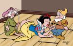 2008 bad_guy_(artist) cum cumshot disney dopey_(character) dwarf fellatio from_behind happy_(character) oral princess_snow_white snow_white_and_the_seven_dwarfs