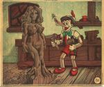 disney julius_zimmerman_(artist) julius_zimmerman_color nude_female pinocchio pinocchio_(character) statue wooden zimmerman