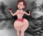 bikini brown_eyes brown_hair dat_ass disney earrings helen_parr milf stinkycokie the_incredibles