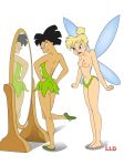  amy_wong angry ass black_eyes blonde_hair blue_eyes breasts crossover disney disney_fairies dress fairy funny futurama green_panties lipstick mirror nipples no_panties panties peter_pan pointy_ears red_lipstick s.i.d short_hair smile tinker_bell underwear white_background wings 