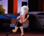 batman_(series) batman_beyond bobbi_blade_sommer clothed clothed_female clothing dc_comics dcau female female_only first_porn_of_character high_heels running skirt solo_female white_hair