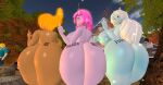  3d alizora animated flame_princess ice_queen princess_bubblegum slut sound webm 