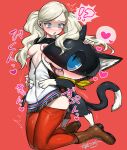  ann_takamaki blonde_hair blue_eyes breasts cat interspecies morgana_(persona_5) nipples persona_5 sex sex_from_behind 