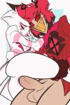  2boys 2males alastor_(hazbin_hotel) anal_penetration anal_sex angel_dust_(hazbin_hotel) arachnid ass demon demon_boy exposed_ass exposed_penis femboy furry hazbin_hotel male male/male male_only male_penetrated male_penetrating male_penetrating_anthro male_penetrating_male mammal red_hair red_sclera sex smooth_skin standing_sex vivienne_medrano white_skin yaoi 