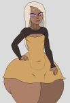  1boy androgynous brown_skin butt_expansion dat_ass gigantic_ass original_character shaylee trap yelftea 