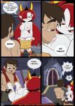  1boy 1girl breasts brown_eyes brown_hair comic couple hekapoo marco_diaz marco_vs_the_forces_of_time nipples orange_eyes page_4 red_hair star_vs_the_forces_of_evil vercomicsporno 