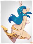  1girl ass bikini_bottom breast breasts dat_ass female_only kajinman lum nipple nipples sideboob tagme topless topless_female urusei_yatsura v v_sign 