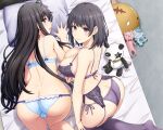 2_girls alluring ass bra inanaki_shiki lingerie on_bed panties purple_eyes siblings silf silfs sisters underwear yahari_ore_no_seishun_lovecome_wa_machigatteiru. yukinoshita_haruno yukinoshita_yukino 稲鳴四季