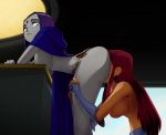 2_girls big_breasts dc_comics eating_ass face_in_ass koriand'r rachel_roth raven_(dc) ravenravenraven starfire teen_titans