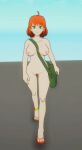 3d_animation amber_(my_naked_li(f)e) amber_freeman barebottom_games birthday_suit_games completely_nude_female my_naked_li(f)e nudist orange_hair sandals walking