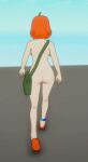 3d_animation amber_(my_naked_li(f)e) amber_freeman barebottom_games birthday_suit_games completely_nude_female from_behind my_naked_li(f)e nudist orange_hair sandals