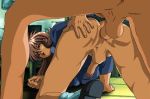 2boys anal ass ass_grab doggy_position kurama kurama_(yu_yu_hakusho) male male_focus male_only multiple_boys penis sex solo_focus trap uncensored yaoi yu_yu_hakusho