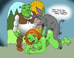 caught dennis_clark doggy_position donkey donkey_(shrek) dreamworks ogre princess_fiona princess_fiona_(ogre) shrek shrek_(character) tagme text