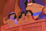  aladdin_(series) balcony bimbettes demogoron disney genie genie_(aladdin) tagme triplets 