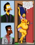 belly belly_inflation big_ass big_breasts bynshy carl_carlson chubby chubby_female enema lenny_leonard marge_simpson milf the_simpsons