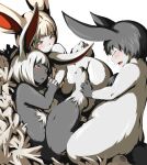  blonde_hair breath chubby closed_eyes cum cum_in_pussy cum_inside fur furry grey_eyes grey_hair group_sex hair lagomorph multicolored_hair no_humans nude open_mouth paws rabbit rabbit_ears rabbit_tail red_eyes sex shi_yusu shiyusu tail threesome vaginal yellow_eyes 