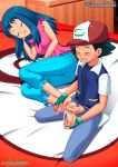  1_boy 1_girl 1boy 1girl ash_ketchum bare_arms bbmbbf blue_hair closed_eyes clothed cum dawn dawn_(pokemon) erection female female_human fingerless_gloves foot_fetish footjob hikari hikari_(pokemon) human human/human long_blue_hair long_hair male male/female male_human nintendo palcomix pants penis pietro&#039;s_secret_club pokemon pokepornlive satoshi satoshi_(pokemon) sleep sleeping sleeveless 