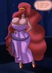 annon bimbo bimbofication breast_expansion brown_hair butt_expansion disney gigantic_ass gigantic_breasts hand_on_hip hands_on_hips hercules hourglass_figure megara milf ponytail purple_dress purple_eyes sexy sexy_ass sexy_body sexy_breasts very_long_hair