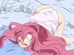 1_girl 1girl ass blush closed_eyes code_geass dress dress_lift euphemia_li_britannia female long_hair panties partially_clothed solo top-down_bottom-up white_panties