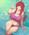 bikini dova3052 edit high_school_dxd metal_owl pink_bikini pink_swimsuit rias_gremory swimsuit tagme v