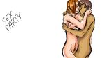 ace_attorney hugging juan_corrida matt_engarde nude