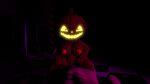  1boy 1girl cowgirl_position five_nights_at_freddy&#039;s jack_o_pumpkin_(fnaf) looking_at_viewer male_pov pov pumpkin pumpkin_girl pumpkin_head riding_penis 