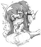 /\/\/\ 1girl bad_id blush borrowed_character breasts censored full-face_blush glasses handjob hetero large_breasts long_hair monochrome original penis ryokutya semi-rimless_glasses solo solo_focus under-rim_glasses yonezawa_natsumi yuusha_to_maou