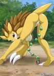 anthro bbmbbf beads ground_type_pokemon looking_back nintendo palcomix pokemon pokepornlive presenting_pussy sandslash vaginal_object_insertion