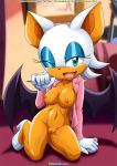 asking_for_it bbmbbf belly fellatio_gesture high_heels looking_at_viewer midriff mobius_unleashed navel open_shirt palcomix pen pussy rouge_the_bat sega sonic sonic_(series) sonic_the_hedgehog_(series) stripping